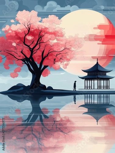 Serene Japanese Garden Scene