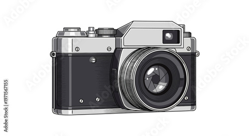 Vintage Film Camera Photography Equipment.