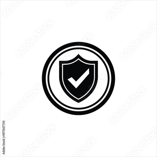 Free Download Shield with Checkmark Symbol representing Security and Verification Graphic Element Isolated on white background - GFXLoad