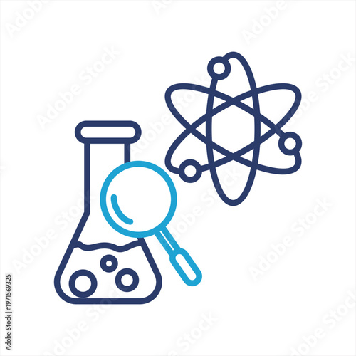 Science icon illustration style collection