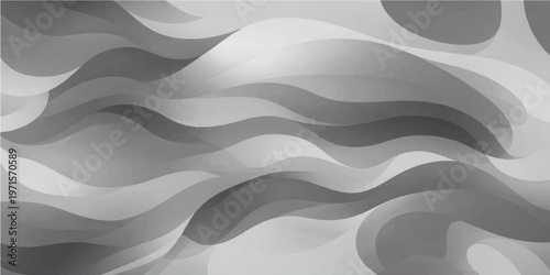 A seamless abstract blue vector background featuring smooth flowing waves with a soft silk texture and wavy satin curves for a modern wallpaper design