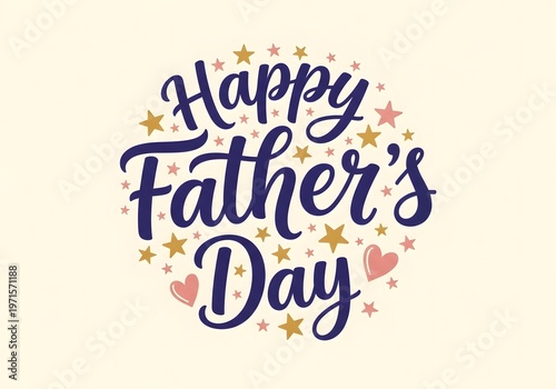 Happy Fathers Day celebration greeting card design