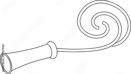 Whip Illustration Linear Design Livestock Tool Ranching Equipment