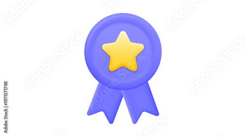 Εκτύπωση καμβά Premium quality badge 3d icon