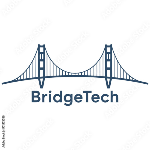 BridgeTech logo featuring a stylized representation of the golden gate bridge