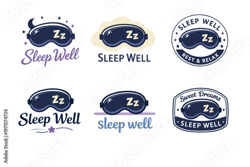 Sleep well eye mask designs with relaxing themes and dream motifs