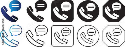 Modern phone call icon in color.