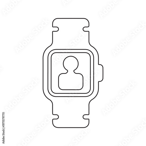 Smartwatch icon with profile