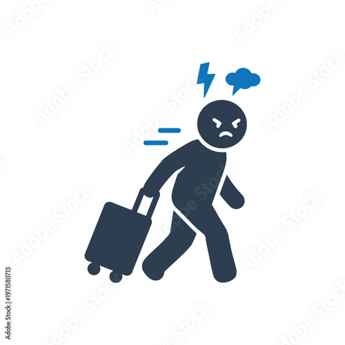 Travel Delay Frustration icon