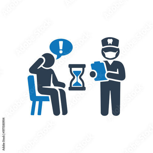 Waiting complaint customer service icon