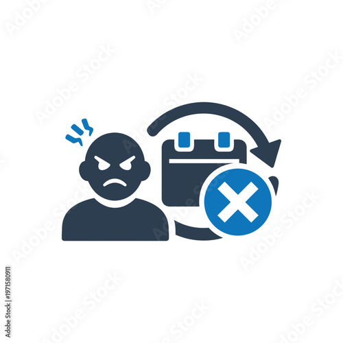 Order cancellation customer frustration icon