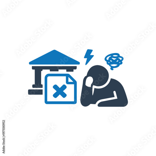 File rejection customer frustration icon