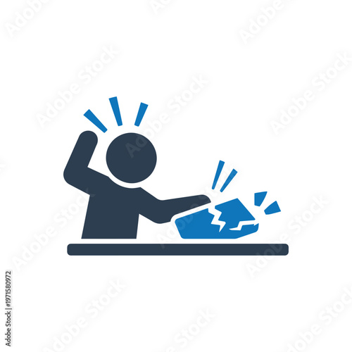 Product breakage complaint frustration icon