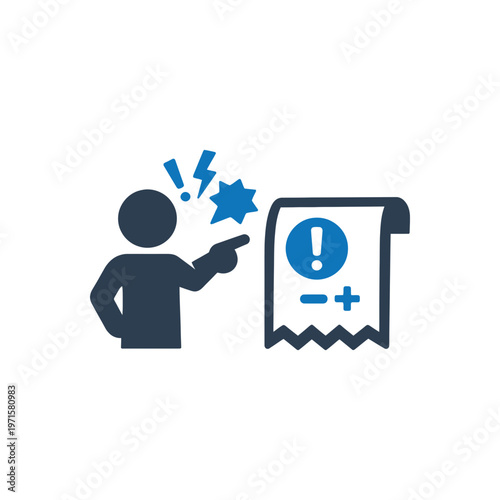 Billing receipt dispute frustration icon