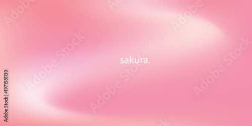 Abstract light pink sakura blossom color background. Vector simple and soft light horizontal backdrop. Blurred gentle gradient. Pastel pink smooth mesh y2k aesthetic. Minimal style. Vector texture