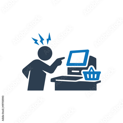 Retail Checkout Complaint Frustration icon