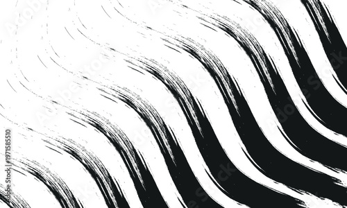 Title abstract black and white brushstrokes a dynamic and textured composition description this image features bold sweeping black brushstrokes against a stark