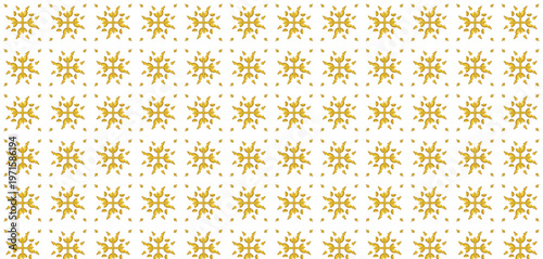 Seamless golden geometric pattern with abstract star shapes and sunburst elements on white background, elegant luxury decorative design for modern applications.