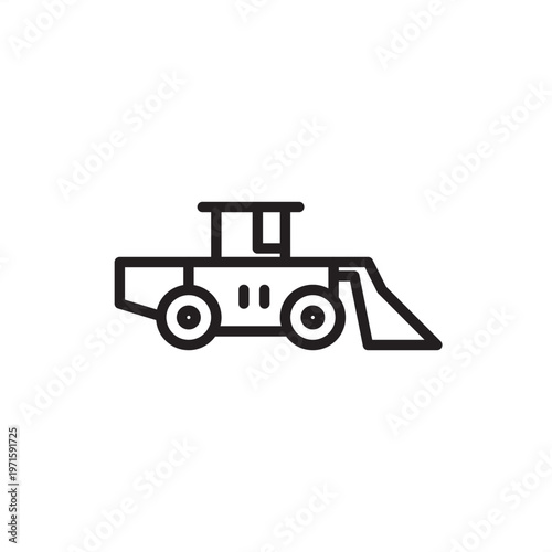 LHD loader icon symbolizing mucking tech, representing underground haulage hardware, scooping tools, mining transport gear, articulated loading systems, and industrial subsurface material logistics.