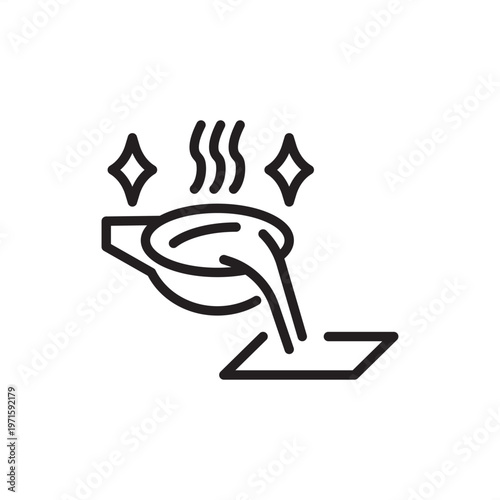 Gold pour icon symbolizing metal refining, representing smelting hardware, bullion casting tools, furnace smelting gear, molten gold systems, and industrial precious metal production logistics.