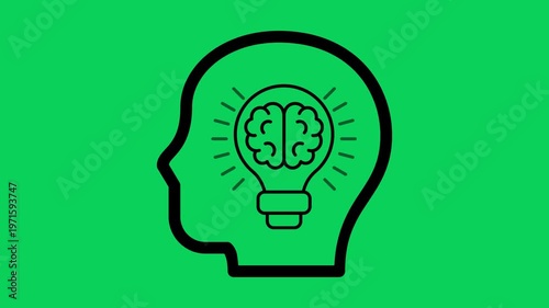Creative Mind and Brain Idea Concept