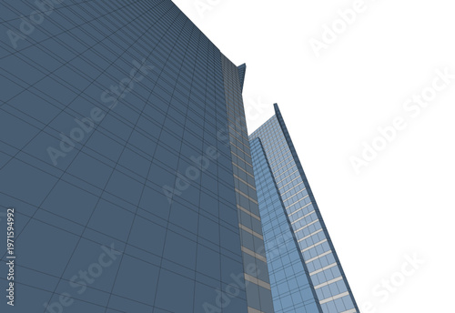 abstract buildings, architectural drawing 3d