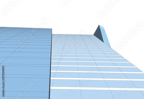 abstract buildings, architectural drawing 3d