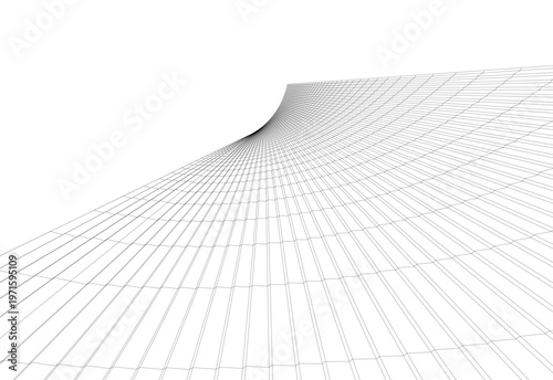 abstract buildings, architectural drawing 3d