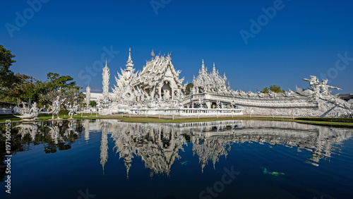 Chiang Rai, Thailand – The White Temple, or Wat Rong Khun, in Chiang Rai, Chiang Mai Province, Thailand.