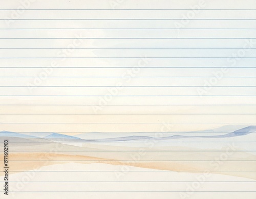 Serene Minimalist Landscape with Soft Pastel Tones and Gentle Horizon