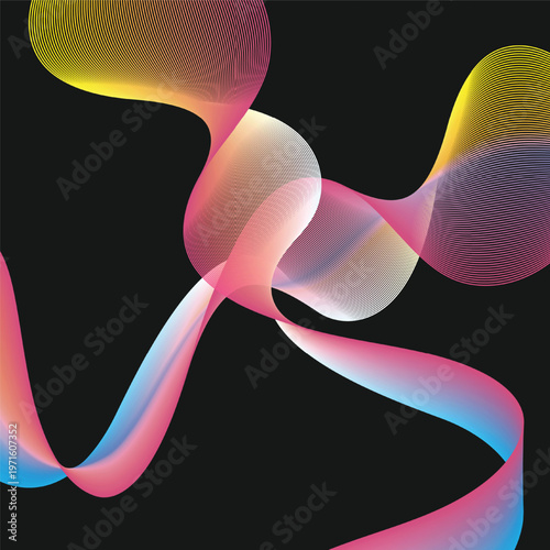 Title abstract swirls of color a dynamic and modern digital art composition description vibrant flowing lines create an abstract form with a