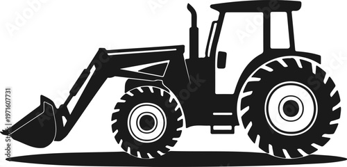 Forklift Truck Icon in Black Silhouette Industrial Warehouse Equipment