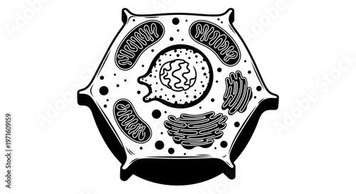 Animal Cell Diagram - Scientific Illustration