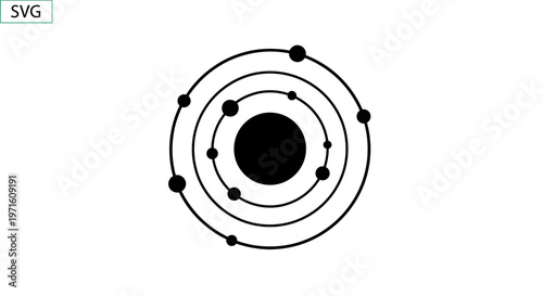 Atom Model Illustration - Science, Chemistry, Physics, Nucleus, Electrons
