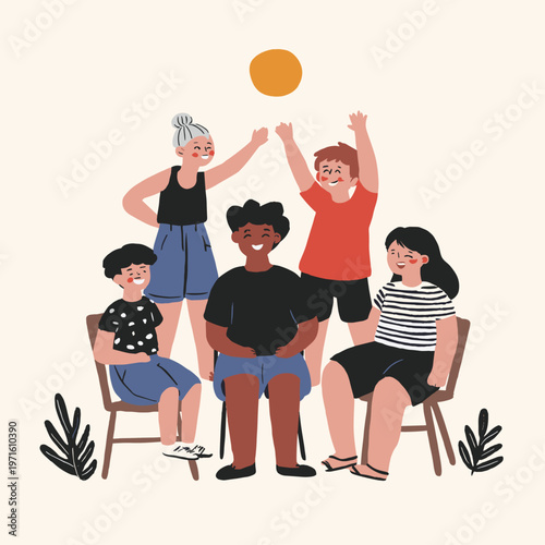 Inclusive Sitting Volleyball Game in a Sunny Park