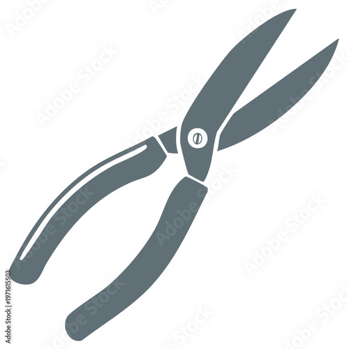 Hedge shears clipping gardening tools gray scale design clipping shears