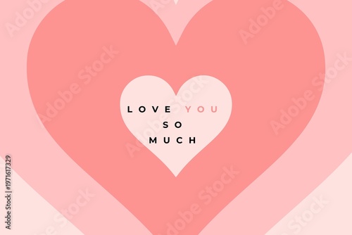 Fotografía A heartwarming graphic design featuring a pink heart with a loving message