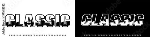 Modern sport classic italic font alphabet uppercase lowercase and number. Technology game regular fonts. vector illustration
