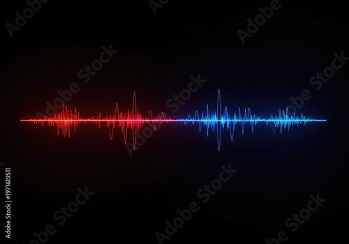 A completely flat, horizontal line replaces the active audio or electronic waveform, indicating total silence or a critical signal failure, interrupted, suspended, flatline