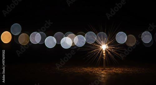 Selective focus emphasizes a small, detailed subject against a completely blurred background creating beautiful, soft bokeh lights, up, copyspace, blurred