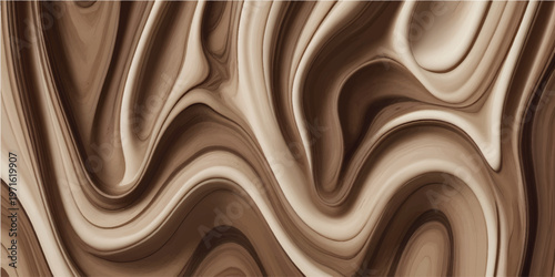 Close-up of beautifully carved wooden surface with wave patterns. The warm tones and intricate textures create a visually appealing abstract artwork