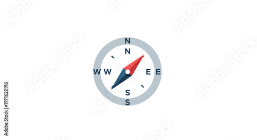Compass illustration navigational tool direction guide isolated white background