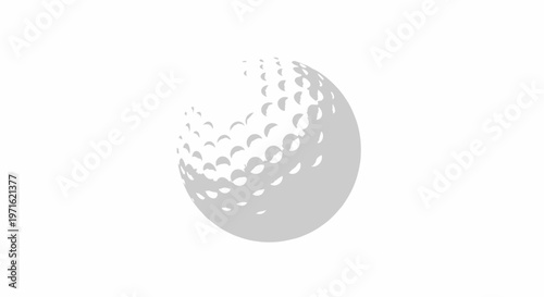 Abstract golf ball illustration on white background for sports and design