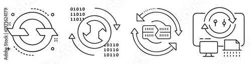 Data processing flow in a system of interconnected devices and stages