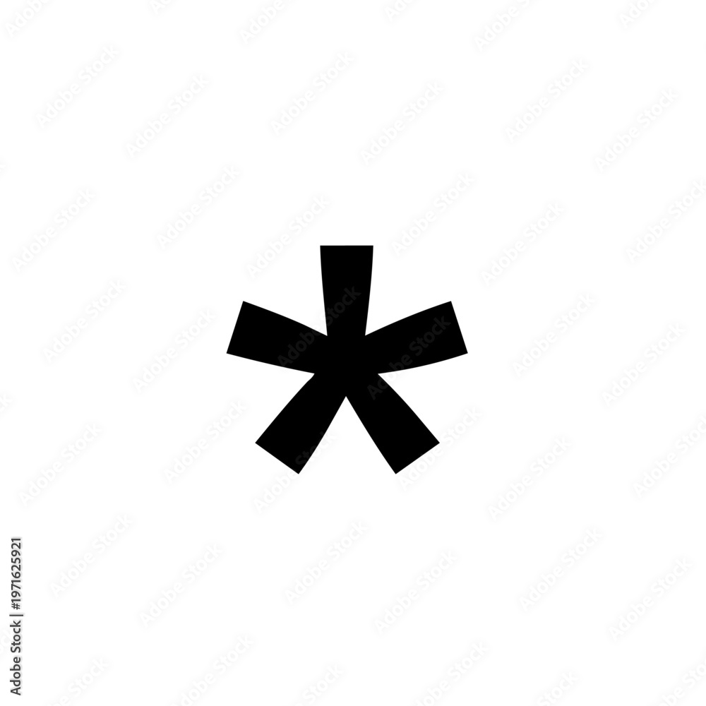 Fototapeta premium minimalist black star icon isolated on white background