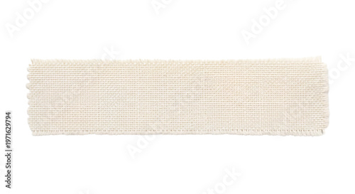 Billede på lærred Crude fabric band with frayed edges isolated on transparent background