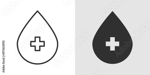 Blood Bank Icon representing facilities and services for blood donation, storage, and distribution to support medical treatments, emergencies, and patient care.