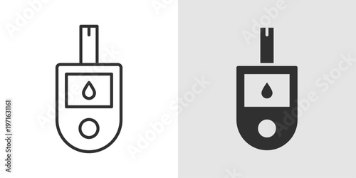 Glucose Monitor Icon representing devices used to measure blood sugar levels, helping manage diabetes and maintain overall health through regular monitoring.