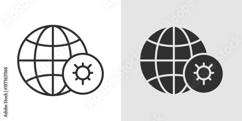 Global Pandemic Icon representing worldwide outbreaks of infectious diseases, public health crises, and the need for preventive measures, awareness, and global healthcare response.