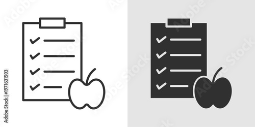 Nutrition Label Icon representing food information, including calories, nutrients, ingredients, and dietary values, helping consumers make informed and healthy food choices.